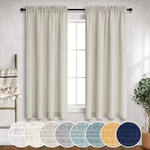 Tan Curtains 54 Inch Length For Nursery Room 2 Panel Rod Pocket Short Neutral... New. Price: $33.78.