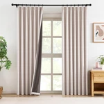 Treatmentex Pinch Pleated Blackout Curtains For Living Room Linen Textured Look New. Price: $82.17.