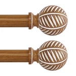 Htzon 2-PACK Wood Curtain Rods 28-48" 1" Boho Adjustable Window Drapery New. Price: $86.19.