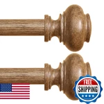 Wood Curtain Rods For Windows 32 To 45 Inch Pack, 1 Heavy Duty Boho New. Price: $99.38.