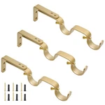 3PCS Gold Curtain Rod Bracket, Adjustable Heavy Duty Double Hanging B... New. Price: $24.75.