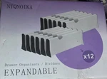 Ntqnoika Drawer Organizers / Dividers Expandable 12 Units (A-32) New. Price: $39.98.