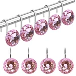 Toaob 12PCS Pink Shower Curtain Hooks Rings Rust Proof Stainless Steel New. Price: $16.84.