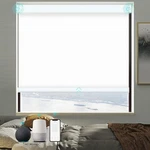 Motorized Blinds With Remote, Automatic Smart Valance, 100% Black... New. Price: $200.68.