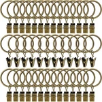 Amzseven 40 Pack Curtain Rings With Clips Drapery Hangers New. Price: $16.07.