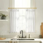 Short Curtains For Windows,semi Sheer White Linen Cotton Privacy Light Filter... New. Price: $25.36.