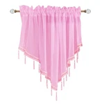 Beaded Sheer Windows Valance 51.1 X 23.6 L, Scalloped Kitchen Curtain... New. Price: $18.42.