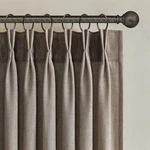 Topfinel Pinch Pleated Linen Curtains 108" Long For Living Room 2 Panels Semi-sh New. Price: $84.78.
