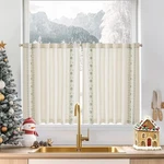 Jinchan Small Window Curtains 54W X 45L (pack Of 2), Floral Sage On Beige New. Price: $64.99.