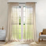 Dreaming Casa Solid Sheer Curtains 96 Inches Long Taupe Rod Pocket Voile Draperi New. Price: $44.63.
