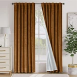 Lazzzy Window Treatment Curtain Panels (velvet-brown) 90" Lenght, 2 Pack New. Price: $55.00.