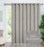 Grali-decor 100% Blackout Sliding Door Curtain, Primitive Linen Look Room Div... New. Price: $63.30.