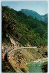 Postcard California Zephyr Feather River Canyon Birds-eye View Train Railroad Used. Price: $7.95.
