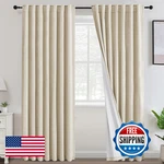 Turquoize 100 Blackout Linen Curtains 84 Inch Length For Living Bedroom New. Price: $50.05.