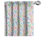 Ambesonne Alphabet Abc 28" X 63" Pink Blue Window Curtains Panel Set New. Price: $28.95.