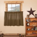 Tea Cabin Green Plaid Tier 36X36 Country Farmhouse Curtains Cottage Lodge New. Price: $35.95.