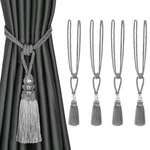 Bel Avenir 4 Pack Curtain Hand Woven Tiebacks Crystal Holdbacks - Silver Open. Price: $26.63.