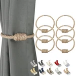 Magnetic Jute Curtain Tiebacks, Decorative Drapery Holdbacks Bohemian Style W... New. Price: $33.60.