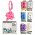 24 Pc (2PK) Decorative Plastic Molded Shower Hooks Rod Curtain Rings Bathroom New. Price: $8.99.