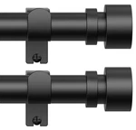 Bloomflower Curtain Rods 18-58 Inch, Black Open. Price: $15.00.