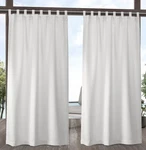 Set Of 120 X54" Indoor/outdoor Cabana Tab Top Curtain Panel White Light Filter New. Price: $24.99.