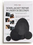 Pro-fix Down Jacket Repair Patches Easy To Use, Pre-cut, Self-adhesive, Waterpro New. Price: $23.23.
