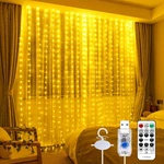 Sinamer Curtain Light With 300L Untangled Silver Copper Wire, Warm White New. Price: $15.86.