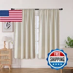Joydeco Beige Boho Curtains 72" L, Panels Soft Semi-blackout Farmhouse New. Price: $51.27.