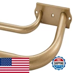 Hosmile Antique Gold Double Curtain Rods 84-120 Inches Wrap Around Design Room New. Price: $84.29.