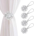 Auleep Magnetic Curtain Tiebacks, 4 Pack Crystal Decorative Drapes New. Price: $23.32.