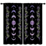 Pymatytn Purple Boho Floral Flower Rod Pocket Blackout Curtains For Boy Girl New. Price: $126.31.