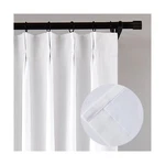 9FT White Pinch Pleated Full Blackout Curtains Linen Blend Room Darkening Win... New. Price: $96.29.