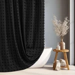 Siiluminisoy Extra Long Black Boho Fabric Shower Curtain 72X96 Woven Floral New. Price: $57.23.
