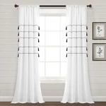 Lush Decor Farmhouse Boho Stripe Woven Tassel Yarn Dyed Cotton Window Curtain... New. Price: $56.79.