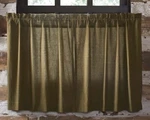 36"L Deep Olive Green Plaid Cafe Curtains Lined Tea Cabin Window Tier Set Cotton New. Price: $39.95.