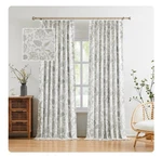 Kayne Studio Linen Textured Botanical Blackout Curtains Grey Floral Far... New. Price: $85.00.