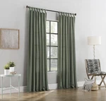 Archaeo Washed Cotton Twist Tab Curtain, 52" X 95", Moss Green New. Price: $6.99.