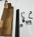 Ivilon Side Window End Cap Style Curtain Rod 16-28 Inch 1" Black SP31-C Open. Price: $17.49.