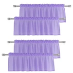 Purple Valances 4 Pieces Sheer Valences 18 Inch Curtains Living Room Window C... New. Price: $29.98.