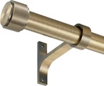 Antique Bronze Adjustable Curtain Rods 72-144" With Brackets And Finials New. Price: $55.99.