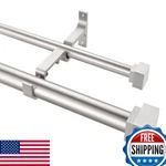 Fumlyate 1 Inch Modern Double Window Curtain RODS36-72 Adjustable New. Price: $70.40.