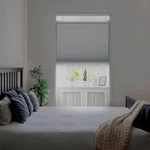 Cordless Blackout Cellular Shade, Top Down Bottom Up, 27"W X 64"H, White New. Price: $110.99.