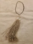 Vintage Crystal Beaded Tassle Curtain Tieback, 1PIECE . Beautiful Unique Used. Price: $12.00.