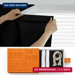 100% Blackout Magic Tape Stick On Curtains Window Shades Pull Down New. Price: $27.61.
