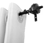 Utopia Alley 86-120 In. Adjustable Curtain Rod With Urn Finials Black Open. Price: $25.00.