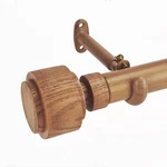 1-1/8 Diameter Faux Wood Curtain Rod With Grain Finials, 36-72 Inch... New. Price: $60.99.