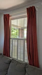 Miulee Burnt Orange Velvet Curtains 90 Inches Long 2 Panels- Back Tab & Rod P... Open. Price: $35.00.