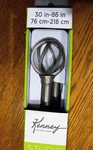 Kenney Cage 5/8" Window Curtain Rod, Pewter, 30-86" New. Price: $16.45.