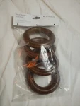 4 Kirsch Wood Curtain Drapery For 2" Pole Rings Oak (5502EG820) Made Indonesia New. Price: $19.99.