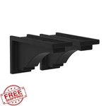 Mayne Fairfield Brackets 2PK Black Plastic Decorative Standard 5856-B New. Price: $78.29.
